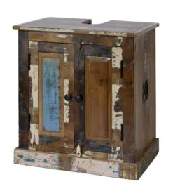 NATURE OF SPIRIT #101 Mobile Vanità In Legno Riciclato - Laccato / Multicolore 60x43x66 -Massivmoebel24 09 350 700 0002 5