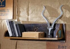 Mensola In Legno Di Legno Riciclato 85x22x24 Multicolore Laccato NATURE OF SPIRIT #117