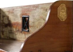 Mensola In Legno Di Legno Riciclato 85x22x24 Multicolore Laccato NATURE OF SPIRIT #117 -Massivmoebel24 09 350 700 0018 5 1