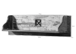 Mensola In Legno Di Legno Riciclato 85x22x24 Multicolore Laccato NATURE OF SPIRIT #117 -Massivmoebel24 09 350 700 0018 8