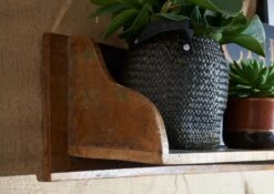 Mensola In Legno Di Legno Riciclato 140x22x24 Multicolore Laccato NATURE OF SPIRIT #118 14 Mensola In Legno Di Legno Riciclato 140x22x24 Multicolore Laccato NATURE OF SPIRIT #118 -Massivmoebel24 09 350 700 0019 4