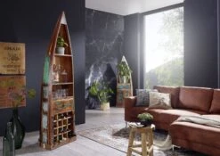 Scaffale In Legno Di Legno Riciclato 60x48x206 Multicolore Laccato NATURE OF SPIRIT #120