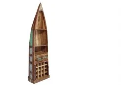 Scaffale In Legno Di Legno Riciclato 60x48x206 Multicolore Laccato NATURE OF SPIRIT #120 -Massivmoebel24 09 350 700 0021 9