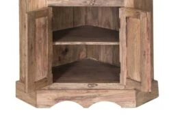 Scaffale In Legno Di Sheesham / Palissandro 85x58x183 Grigio Scuro Oliato LEEDS #13 -Massivmoebel24 09 350 750 0713 3