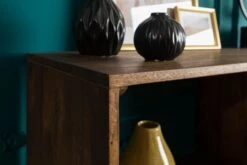 Scaffale In Legno Di Mango 130x40x142,5 Marrone Oliato DIAMOND #219 -Massivmoebel24 09 350 760 1019 6