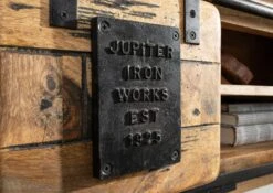 Mensola In Legno Di Mango 130x25x35 Mango Naturale Laccato RAILWAY #157 -Massivmoebel24 09 350 772 0057 6