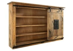 Mensola In Legno Di Mango 130x25x80 Mango Naturale Laccato RAILWAY #158 -Massivmoebel24 09 350 772 0058 9