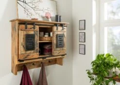 Mensola In Legno Di Mango 90x30x75 Mango Naturale Laccato RAILWAY #154