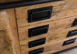 RAILWAY #177 Mobile Lavabo In Legno Di Mango - Laccato / Natur 120x40x60 -Massivmoebel24 09 350 772 0077 7