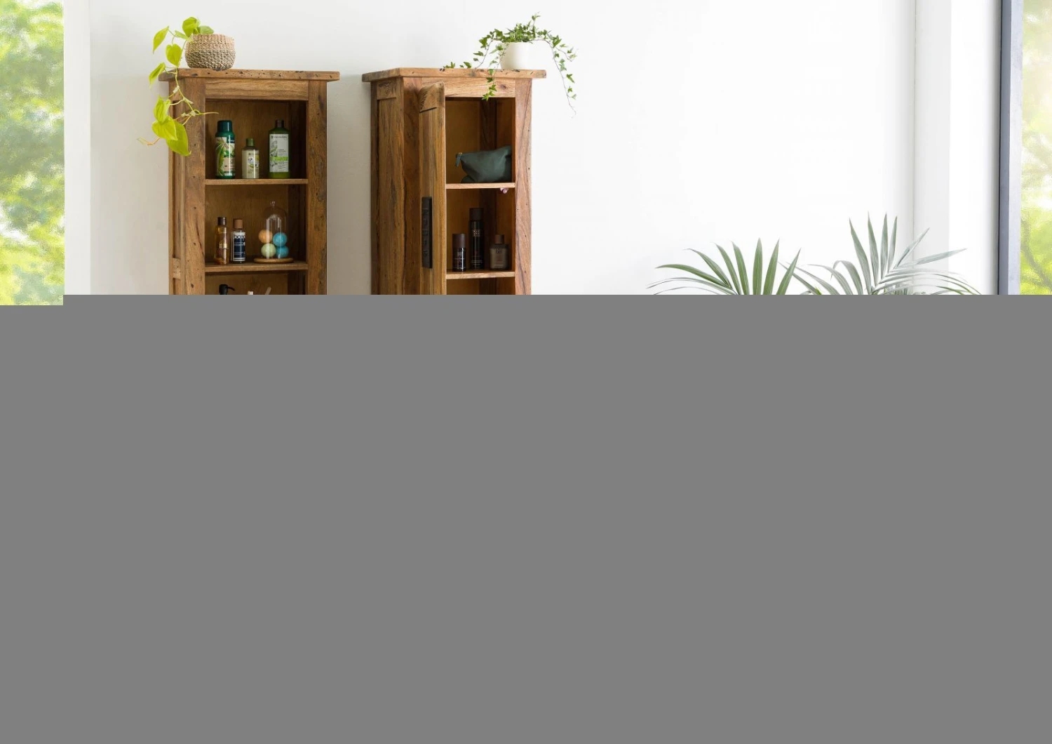 RAILWAY #179 Armadietto In Legno Di Mango - Laccato / Natur 50x35x195 5 RAILWAY #179 Armadietto In Legno Di Mango - Laccato / Natur 50x35x195 - immagine 3