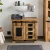 RAILWAY #182 Mobile Lavabo In Legno Di Mango - Laccato / Natur 70x40x60 2 RAILWAY #182 Mobile Lavabo In Legno Di Mango - Laccato / Natur 70x40x60 -Massivmoebel24 09 350 772 0082 1