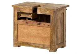 RAILWAY #182 Mobile Lavabo In Legno Di Mango - Laccato / Natur 70x40x60 -Massivmoebel24 09 350 772 0082 11