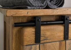 RAILWAY #182 Mobile Lavabo In Legno Di Mango - Laccato / Natur 70x40x60 -Massivmoebel24 09 350 772 0082 5