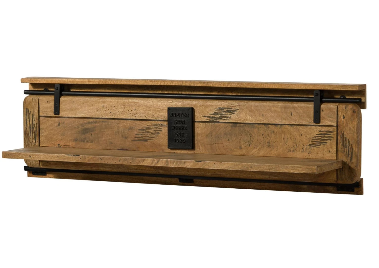 RAILWAY #191 Mensola In Legno Di Mango - Laccato / Naturale 180x25x38 8 RAILWAY #191 Mensola In Legno Di Mango - Laccato / Naturale 180x25x38 - immagine 6