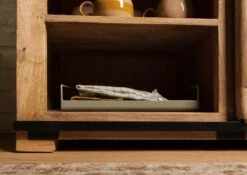 Regal Mango 100x45x175 Natur Lackiert RAILWAY #196 -Massivmoebel24 09 350 772 0096 05