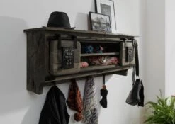 RAILWAY #259 Mensola In Legno Di Mango - Laccato / Grigio 115x30x45