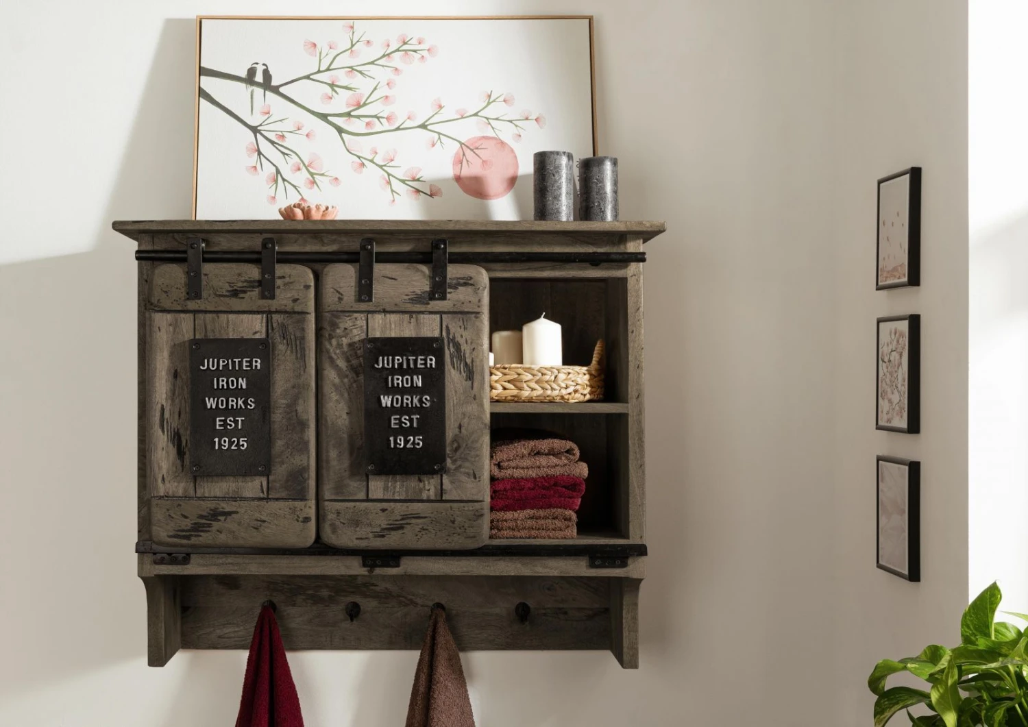 RAILWAY #260 Mensola In Legno Di Mango - Laccato / Grigio 90x30x75 5 RAILWAY #260 Mensola In Legno Di Mango - Laccato / Grigio 90x30x75 - immagine 3