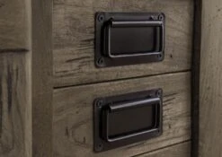 RAILWAY #282 Mobile Lavabo In Legno Di Mango - Laccato / Grigio 70x40x60 -Massivmoebel24 09 350 772 1082 5