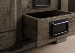 RAILWAY #282 Mobile Lavabo In Legno Di Mango - Laccato / Grigio 70x40x60 -Massivmoebel24 09 350 772 1082 7