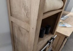 RAILWAY #304 Scaffale In Legno Di Mango - Laccato / Whitewash 60x41x180 -Massivmoebel24 09 350 772 2005 6