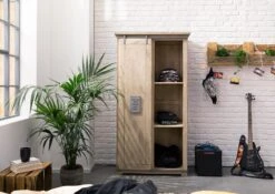 RAILWAY #315 Armadio In Legno Di Mango - Laccato / Whitewash 100x50x190 -Massivmoebel24 09 350 772 2014 4