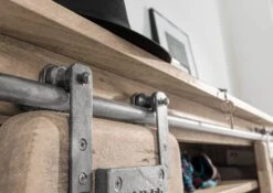 RAILWAY #359 Mensola In Legno Di Mango - Laccato / Sbiancato 115x30x45 -Massivmoebel24 09 350 772 2059 5