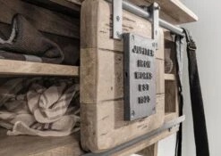 RAILWAY #359 Mensola In Legno Di Mango - Laccato / Sbiancato 115x30x45 -Massivmoebel24 09 350 772 2059 6