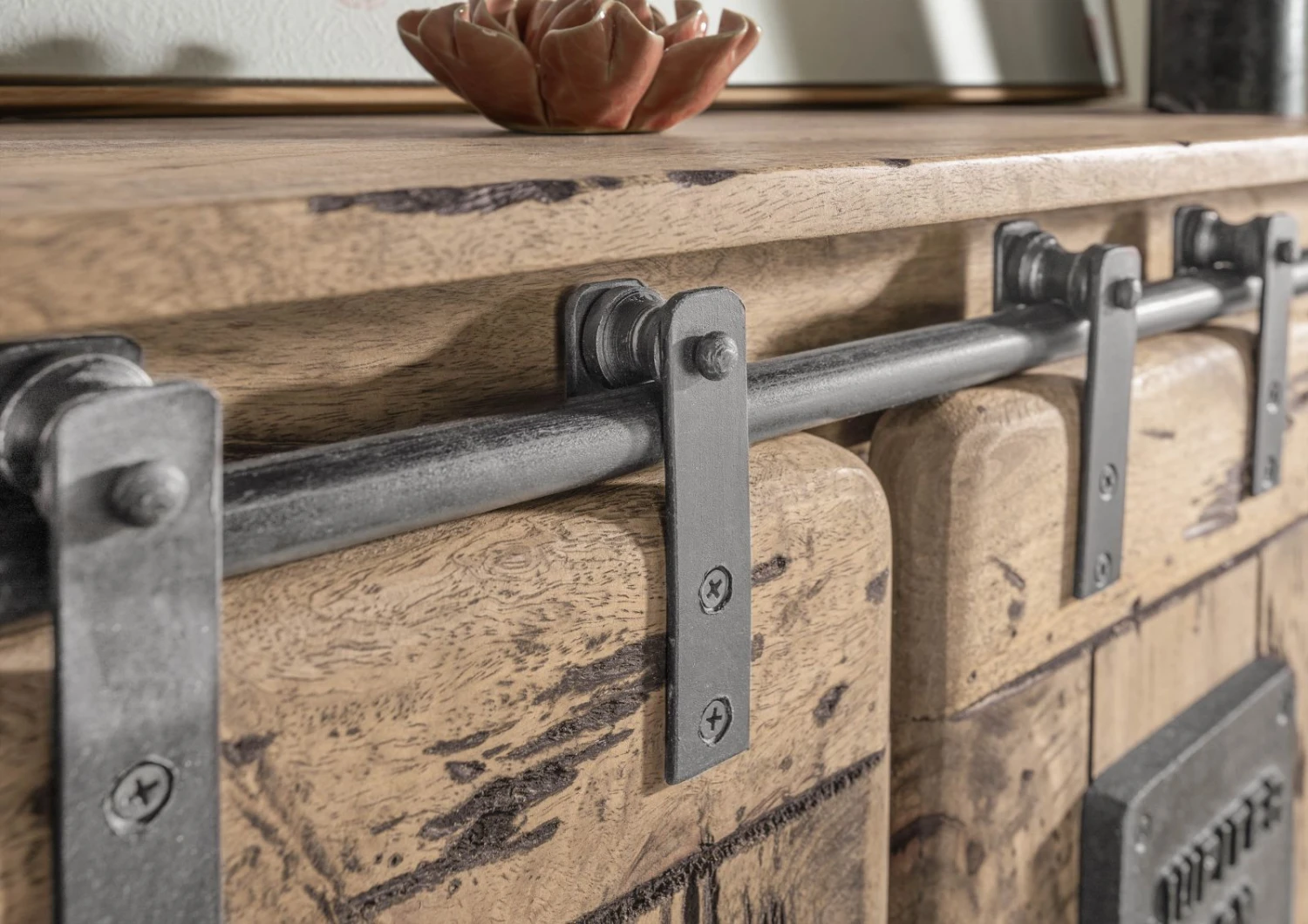 RAILWAY #360 Mensola In Legno Di Mango - Laccato / Sbiancato 90x30x75 9 RAILWAY #360 Mensola In Legno Di Mango - Laccato / Sbiancato 90x30x75 - immagine 7