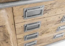 RAILWAY #377 Mobile Lavabo In Legno Di Mango - Laccato / Sbiancato 120x40x60 -Massivmoebel24 09 350 772 2077 7