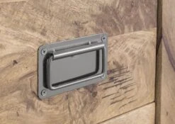 RAILWAY #379 Armadietto In Legno Di Mango - Laccato / Sbiancato 50x35x195 -Massivmoebel24 09 350 772 2079 5