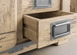 RAILWAY #382 Mobile Lavabo In Legno Di Mango - Laccato / Sbiancato 70x40x60 -Massivmoebel24 09 350 772 2082 5