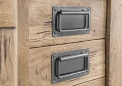 RAILWAY #382 Mobile Lavabo In Legno Di Mango - Laccato / Sbiancato 70x40x60 -Massivmoebel24 09 350 772 2082 7