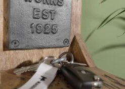 RAILWAY #388 Mensola In Legno Di Mango - Laccato / Beige 16x16x20 -Massivmoebel24 09 350 772 2088 06