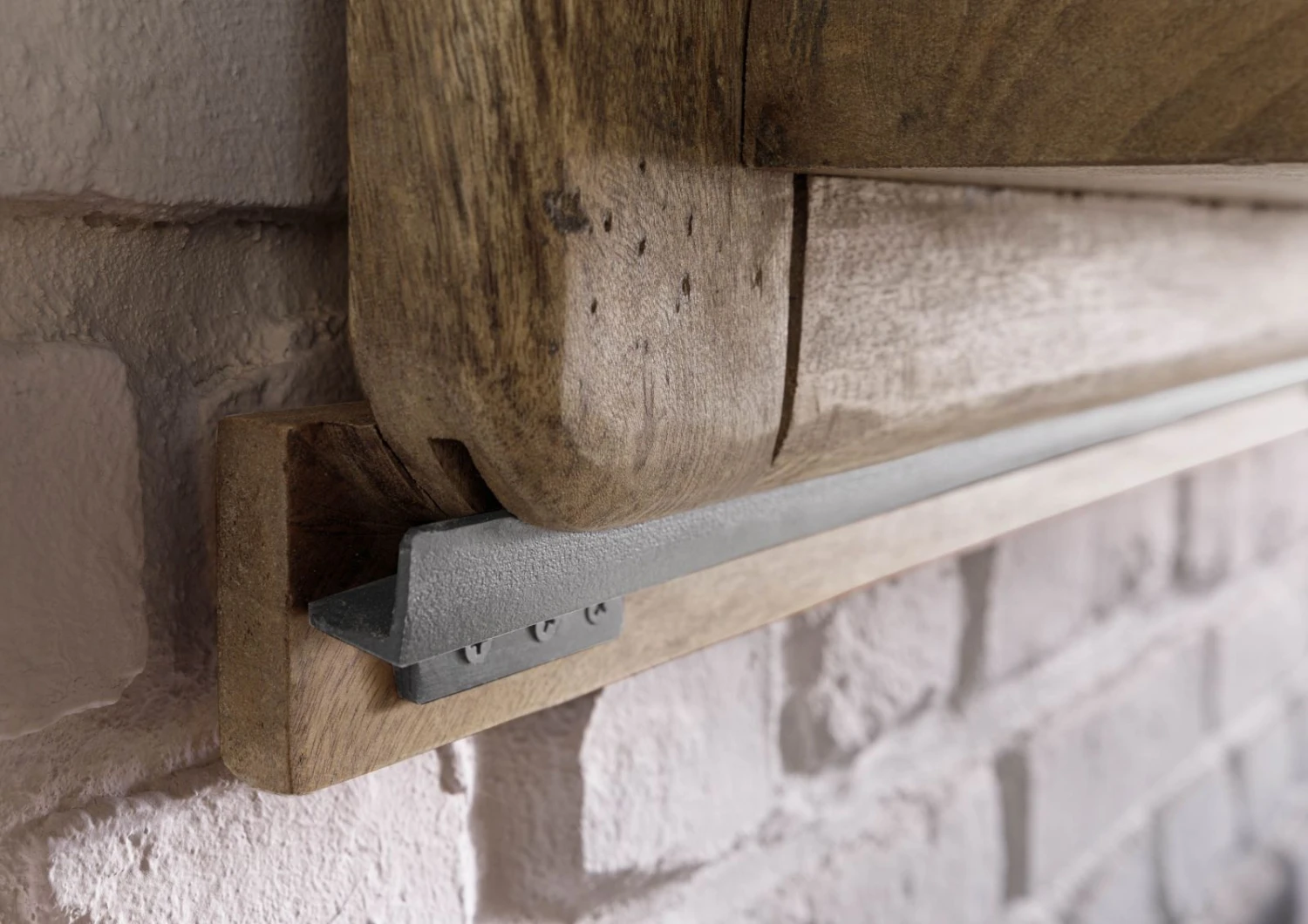 RAILWAY #390 Mensola In Legno Di Mango - Laccato / Sbiancato160x25x38 7 RAILWAY #390 Mensola In Legno Di Mango - Laccato / Sbiancato160x25x38 - immagine 5