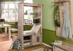 Raumteiler Mango 100x45x175 Beige Lackiert RAILWAY #395