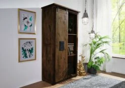 Schrank Mango 100x50x190 Braun Lackiert RAILWAY #415 -Massivmoebel24 09 350 772 3014 04