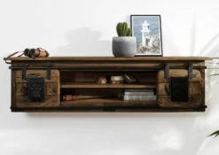 Wandregal Mango 130x25x35 Braun Lackiert RAILWAY #457 14 Wandregal Mango 130x25x35 Braun Lackiert RAILWAY #457 -Massivmoebel24 09 350 772 3057 04