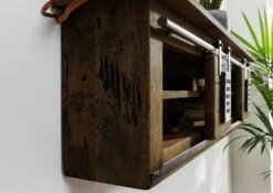 Wandregal Mango 130x25x35 Braun Lackiert RAILWAY #457 15 Wandregal Mango 130x25x35 Braun Lackiert RAILWAY #457 -Massivmoebel24 09 350 772 3057 05