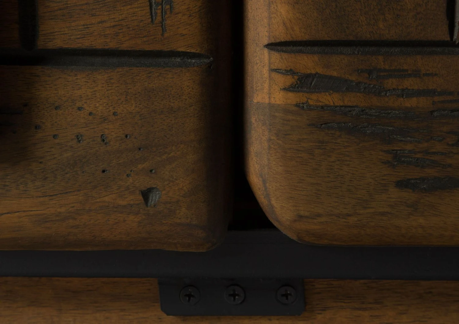 Wandregal Mango 130x25x35 Braun Lackiert RAILWAY #457 8 Wandregal Mango 130x25x35 Braun Lackiert RAILWAY #457 - immagine 6