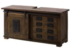 Unterschrank Mango 120x40x60 Braun Lackiert RAILWAY #477 -Massivmoebel24 09 350 772 3077 09