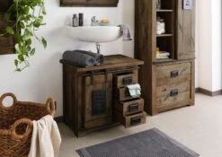 Unterschrank Mango 70x40x60 Braun Lackiert RAILWAY #482 14 Unterschrank Mango 70x40x60 Braun Lackiert RAILWAY #482 -Massivmoebel24 09 350 772 3082 03