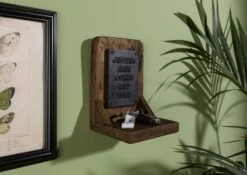 RAILWAY #488 Mensola In Legno Di Mango - Laccato / Marrone 16x16x20