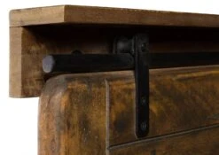 RAILWAY #491 Mensola In Legno Di Mango - Laccato / Marrone 180x25x38 -Massivmoebel24 09 350 772 3089 06