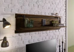 RAILWAY #491 Mensola In Legno Di Mango - Laccato / Marrone 180x25x38