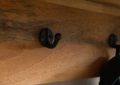 Mensola In Legno Di Mango / Legno Riciclato 115x30x45 Laccato Naturale RAILWAY LUX #150 -Massivmoebel24 09 350 773 0050 06