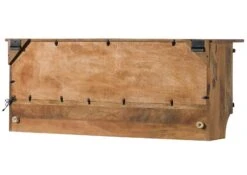 Mensola In Legno Di Mango / Legno Riciclato 115x30x45 Laccato Naturale RAILWAY LUX #150 -Massivmoebel24 09 350 773 0050 10