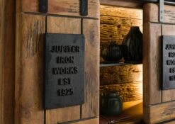 Mensola In Legno Di Mango / Legno Riciclato 90x30x75 Laccato Naturale RAILWAY LUX #151 17 Mensola In Legno Di Mango / Legno Riciclato 90x30x75 Laccato Naturale RAILWAY LUX #151 -Massivmoebel24 09 350 773 0051 06