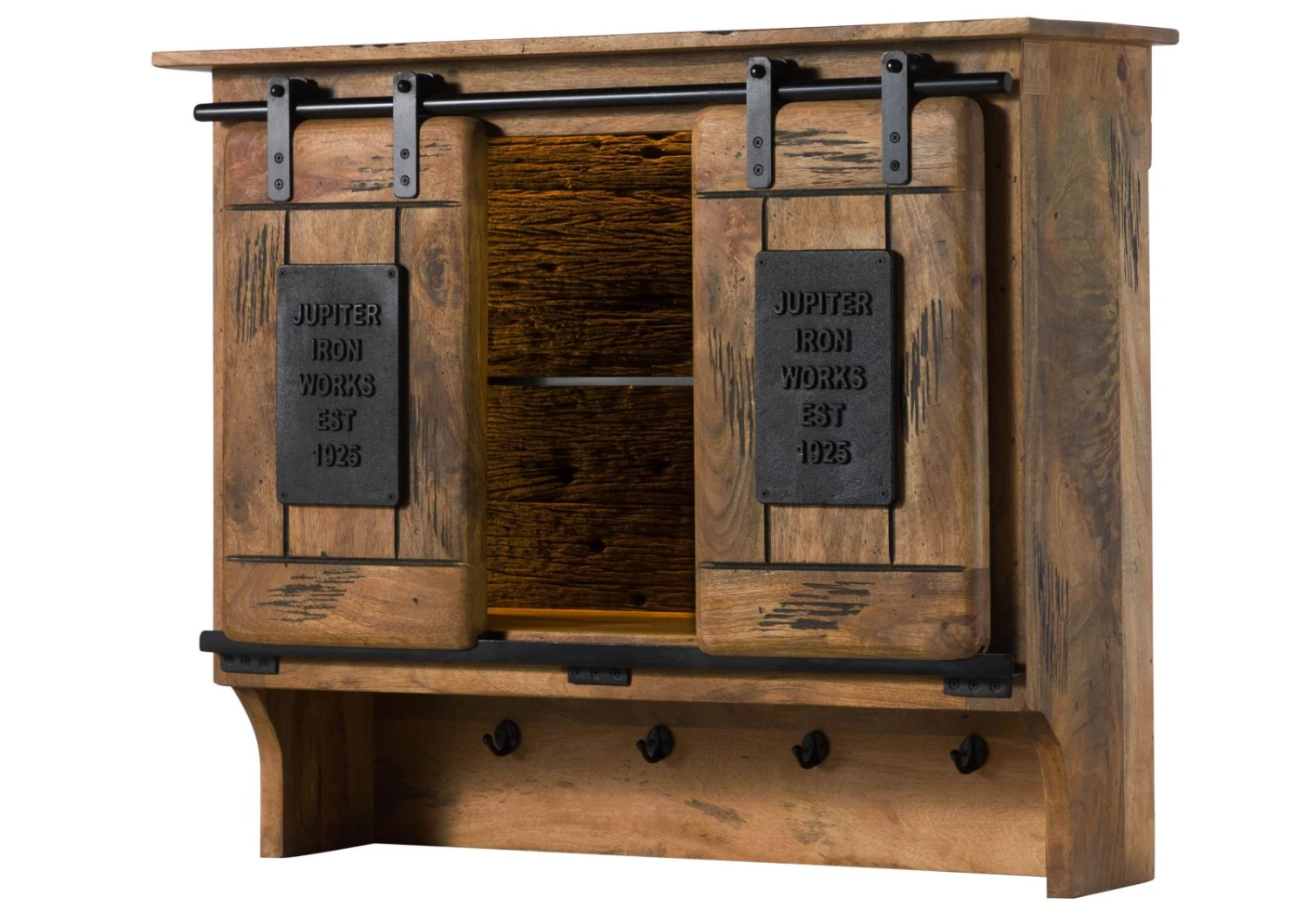 Mensola In Legno Di Mango / Legno Riciclato 90x30x75 Laccato Naturale RAILWAY LUX #151 11 Mensola In Legno Di Mango / Legno Riciclato 90x30x75 Laccato Naturale RAILWAY LUX #151 - immagine 9