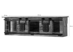 Mensola In Legno Di Mango / Legno Riciclato 130x25x35 Laccato Naturale RAILWAY LUX #152 19 Mensola In Legno Di Mango / Legno Riciclato 130x25x35 Laccato Naturale RAILWAY LUX #152 -Massivmoebel24 09 350 773 0052 08