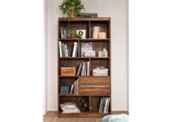 Scaffale In Legno Di Sheesham / Palissandro 102x40x205 Noble Unique Laccato SYDNEY #124 -Massivmoebel24 09 350 777 0124 3